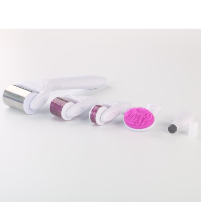 Dermaroller Ice 6-in-1 kit microneedling systeem voor huidverbetering - detail inhoud