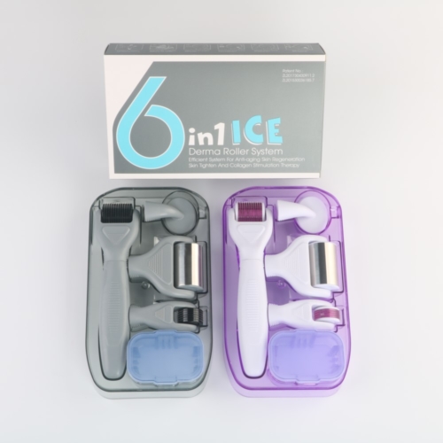 Dermaroller Ice 6-in-1 kit microneedling systeem voor huidverbetering - verpakking 2