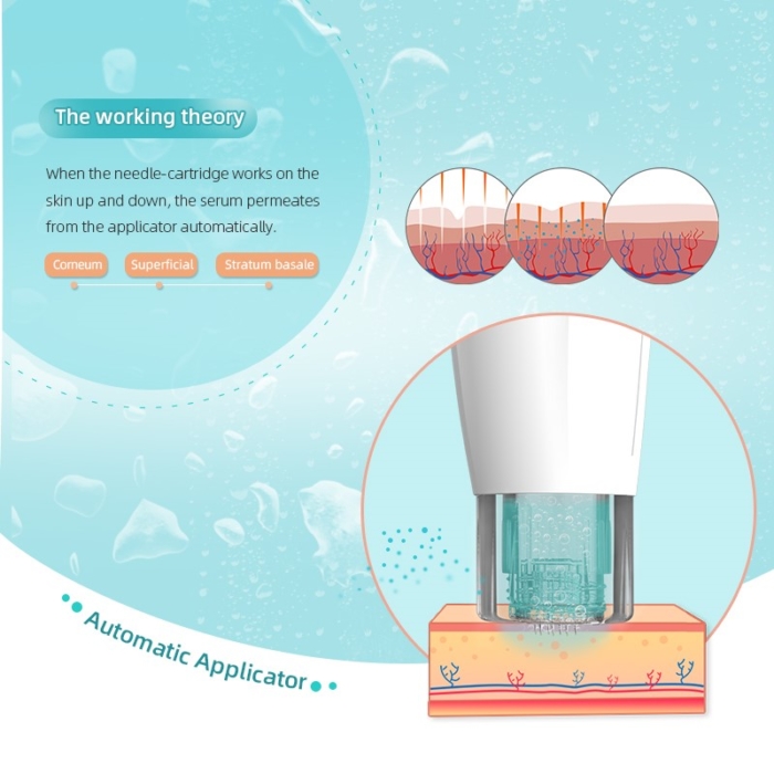 Hydra Pen 2 Wireless microneedling systeem met reservoir voor serum insluizen werking