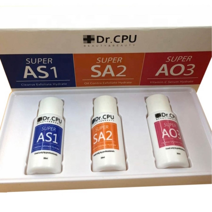 Dr. CPU aqua peeling oplossingen voor hydrodermabrasie - set met 3 oplossingen in box