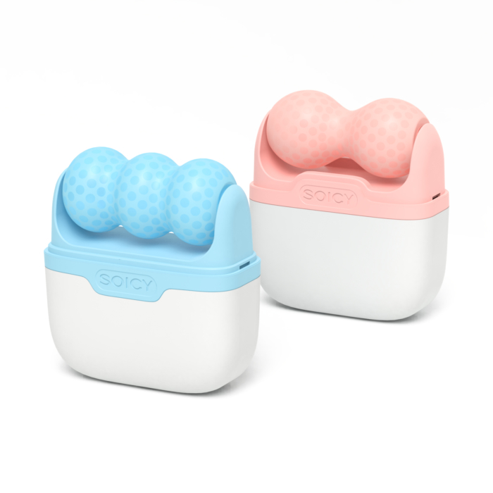 Soicy S30 ijsmassage roller met dubbele ijsrollers V-figuur en W-figuur - Blauw - Afbeelding 5