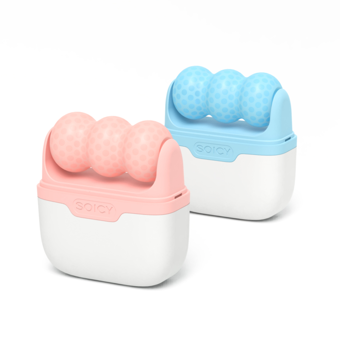 Soicy S30 ijsmassage roller met dubbele ijsrollers V-figuur en W-figuur - Blauw - Afbeelding 3