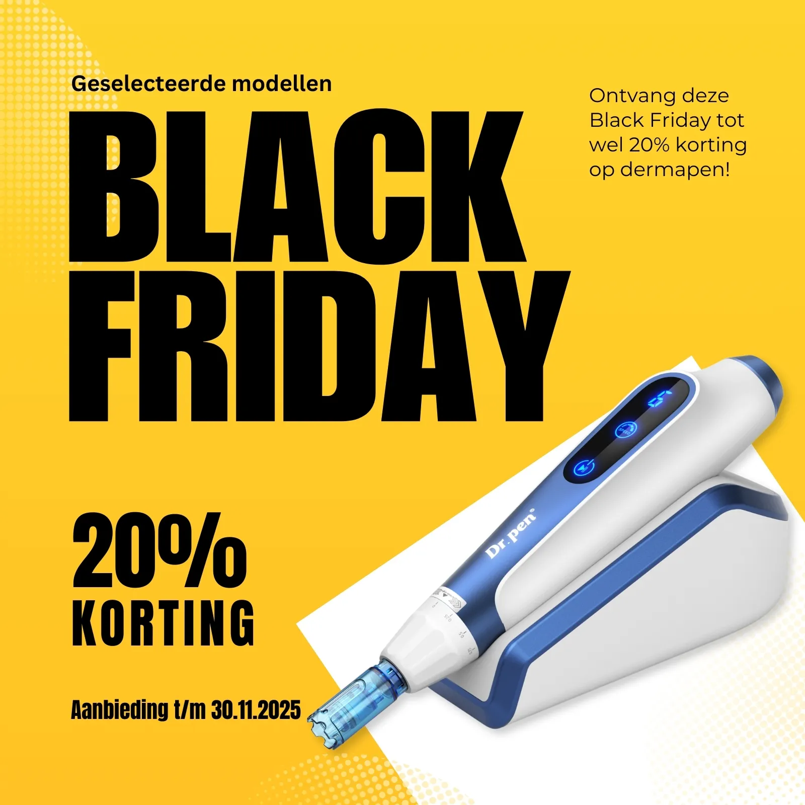 Black Friday 2025 Dr. Pen A11 draadloze dermapen voor microneedling