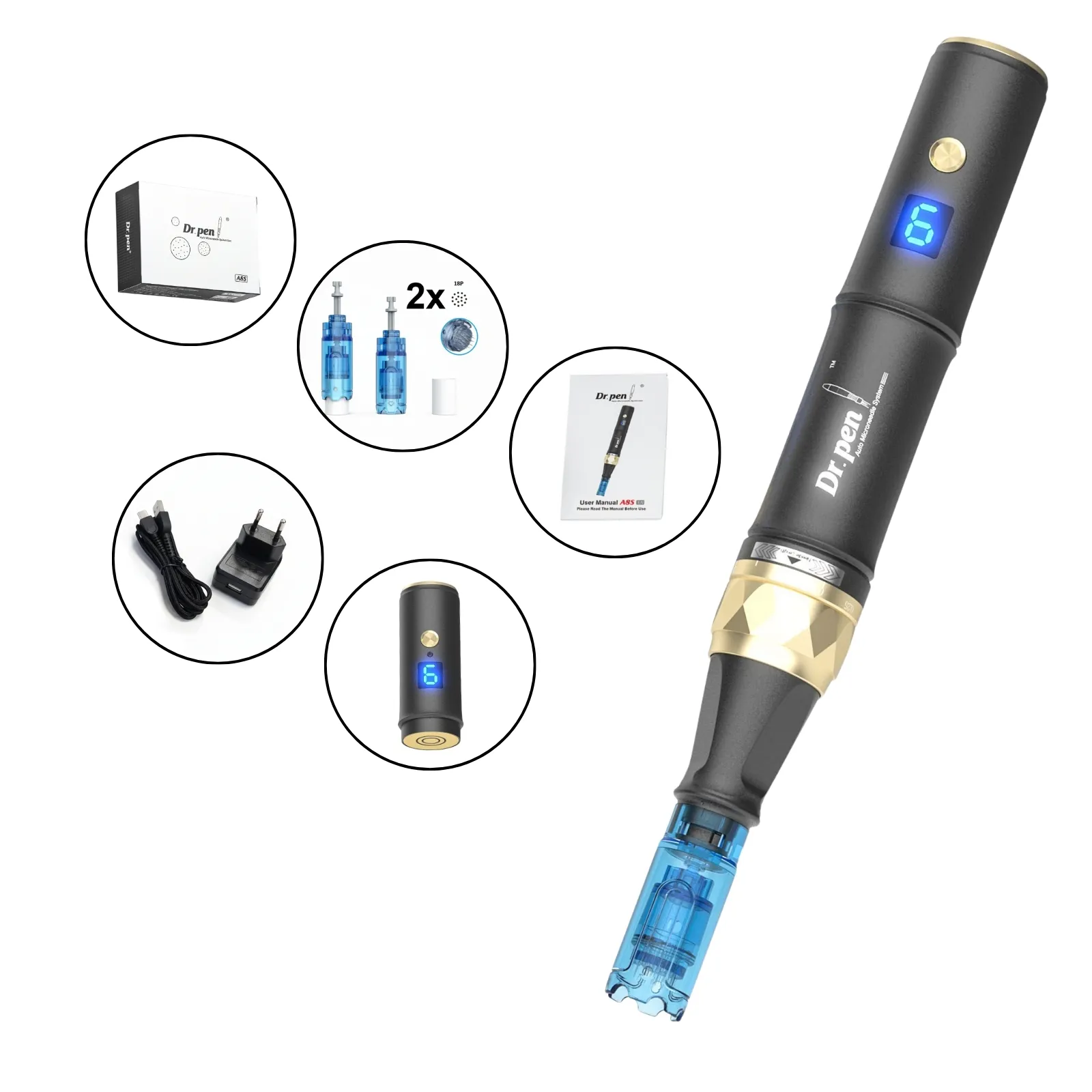 Dr. Pen A8S 2-in-1 bedraad en draadloos dermapen voor microneedling product foto