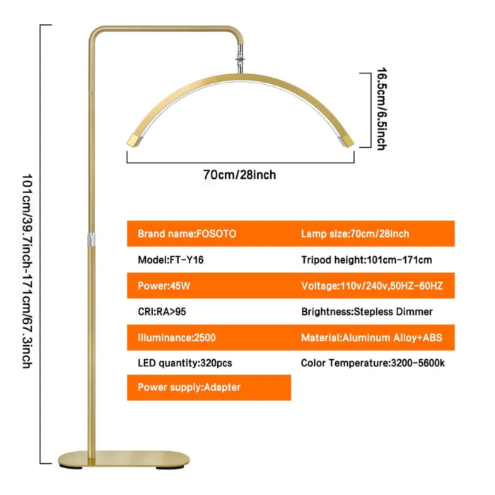 Medilamp ML16GG - LED Moonlight lamp - Goud met glitters - incl. telefoonhouder - Afbeelding 5
