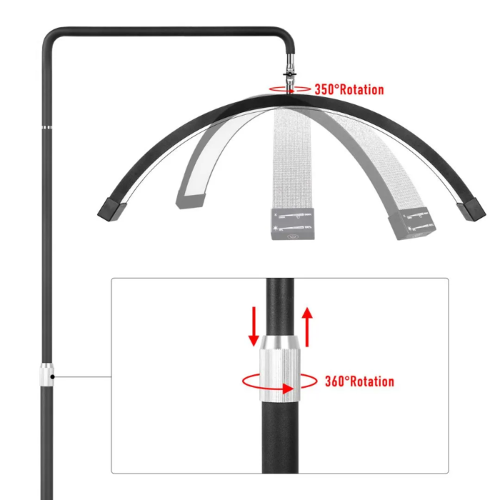 Medilamp ML16ZG - LED Moonlight lamp - Zwart met glitters - incl. telefoonhouder - Afbeelding 3