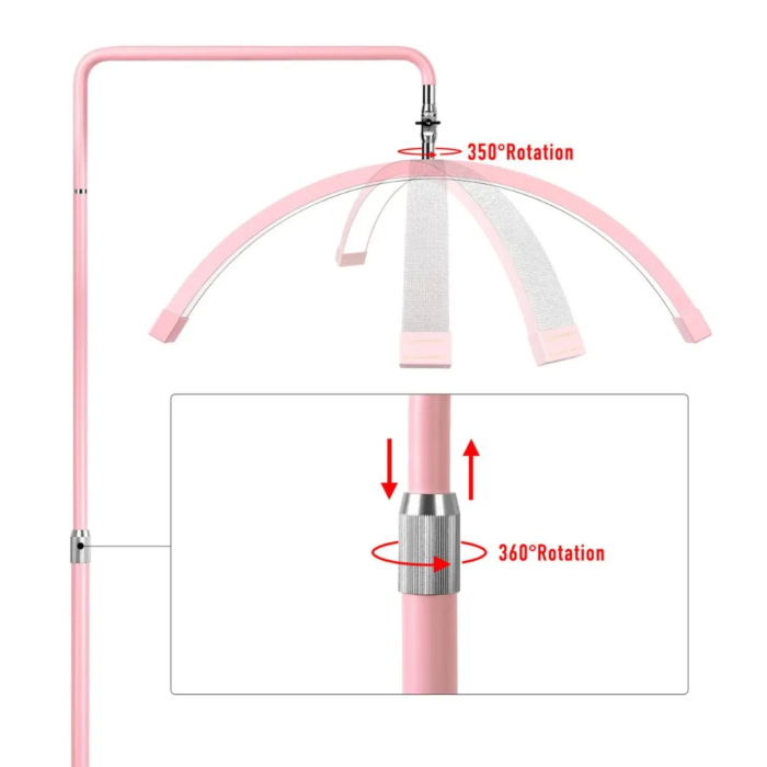 Medilamp ML16R - LED Moonlight lamp - Roze - incl. telefoonhouder - Afbeelding 3