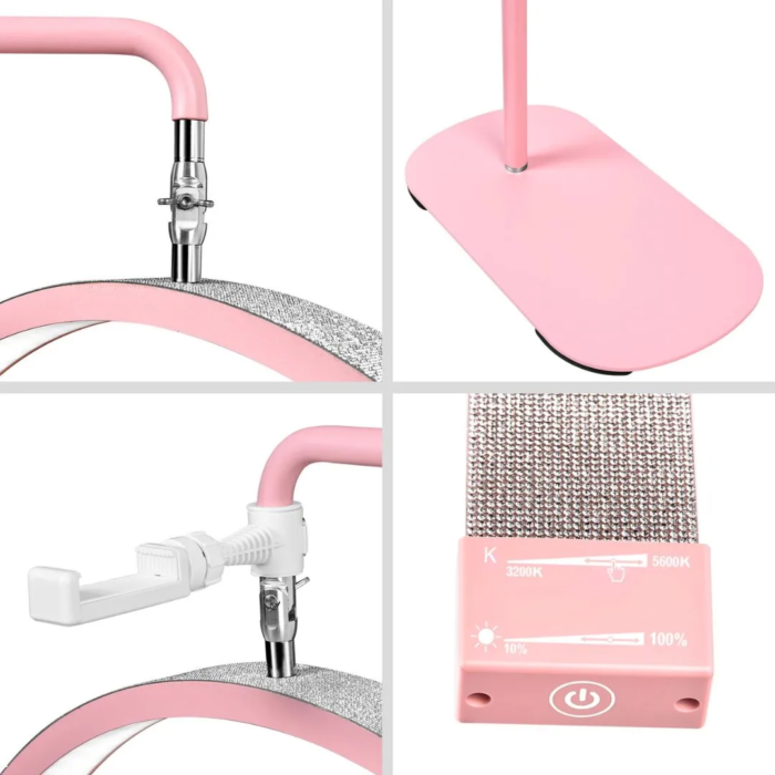 Medilamp ML16R - LED Moonlight lamp - Roze - incl. telefoonhouder - Afbeelding 2