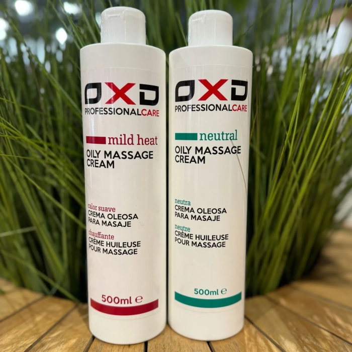 OXD Massagecream Olie Mild Heat en OXD Massagecream Olie – 500ML familie