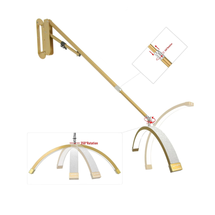 LED Moonlight wandlamp Illuxe IL18GG – Goud met glitters kopen bij MedAes Europe_detail rotaties