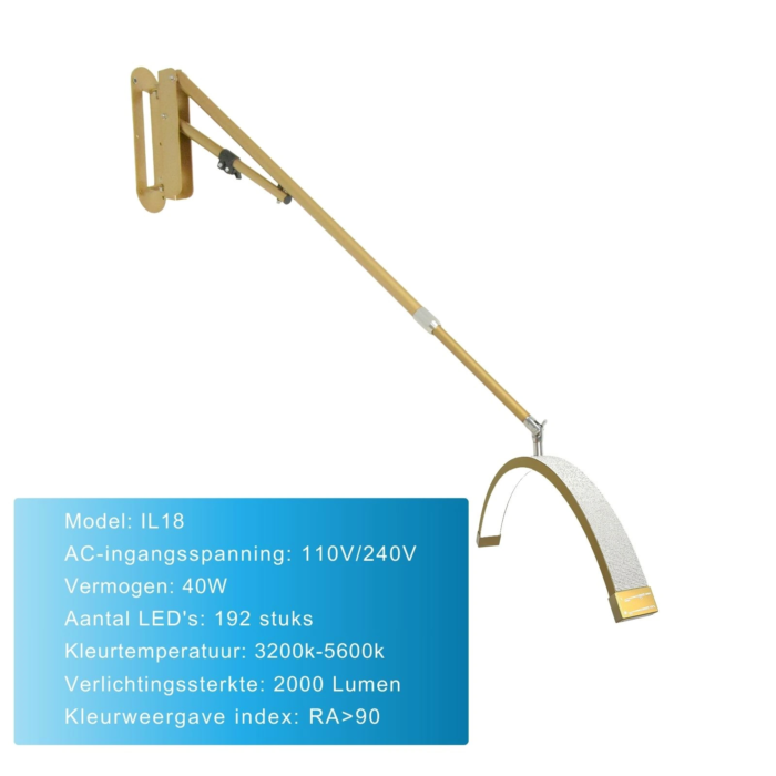 LED Moonlight wandlamp Illuxe IL18GG – Goud met glitters kopen bij MedAes Europe_specificaties