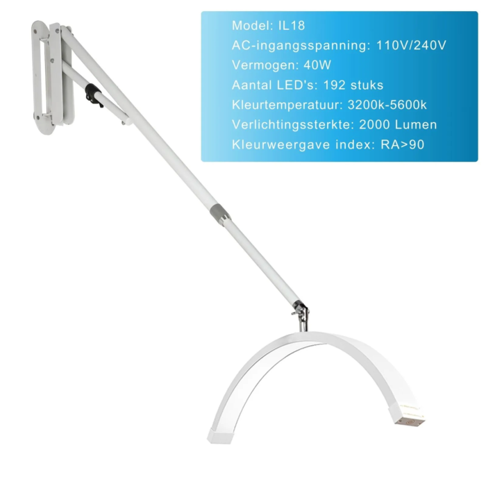 LED Moonlight wandlamp Illuxe IL18W – Wit kopen bij MedAes Europe_specificaties