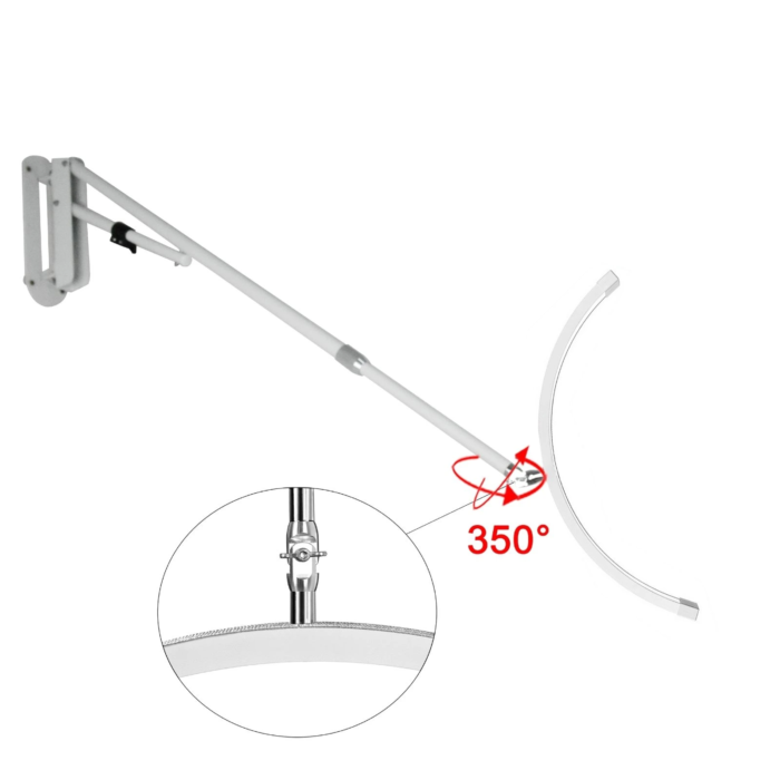 LED Moonlight wandlamp Illuxe IL18WG – Wit met glitters kopen bij MedAes Europe_detail rotaties lamp