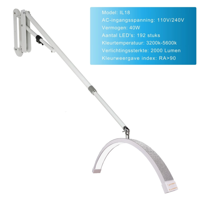 LED Moonlight wandlamp Illuxe IL18WG – Wit met glitters kopen bij MedAes Europe_specificaties