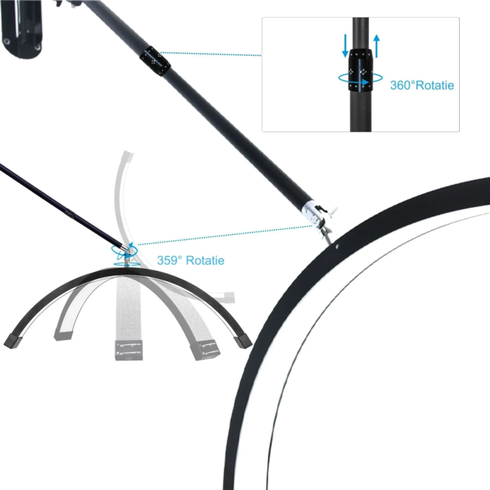 LED Moonlight wandlamp Illuxe IL18Z – Zwart kopen bij MedAes Europe_specificaties rotaties