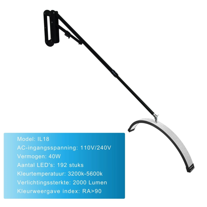 LED Moonlight wandlamp Illuxe IL18ZG – Zwart met glitters kopen bij MedAes Europe_specificaties