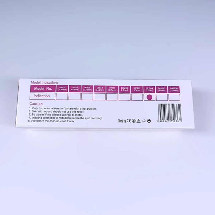 MedAes DRS200 dermaroller 540 naalden – 2.00mm voor littekens, striae en rimpels product foto