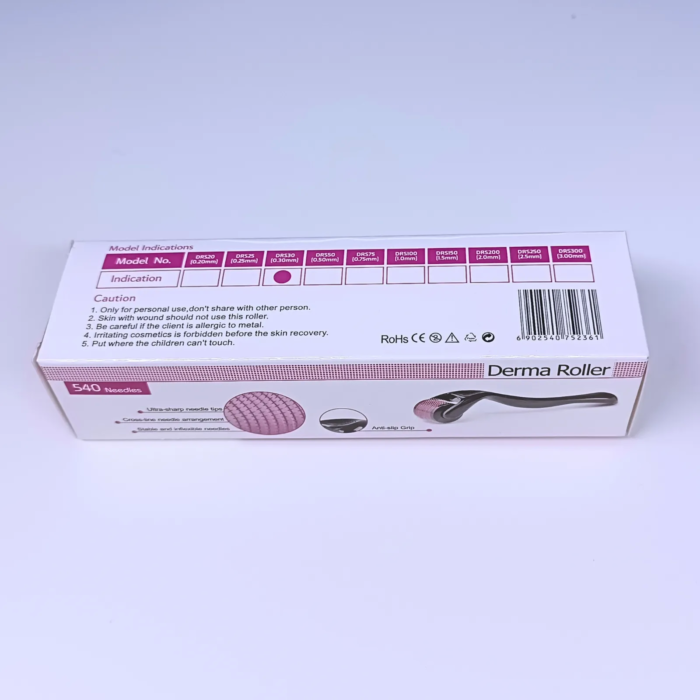 MedAes DRS200 dermaroller 540 naalden –0,30 mm voor littekens, striae en rimpels product foto