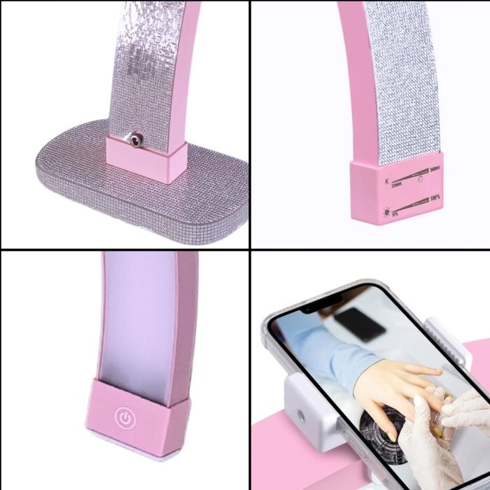 ILLUXE IL10 – Manicure LED Moonlight roze met glitters product foto detail