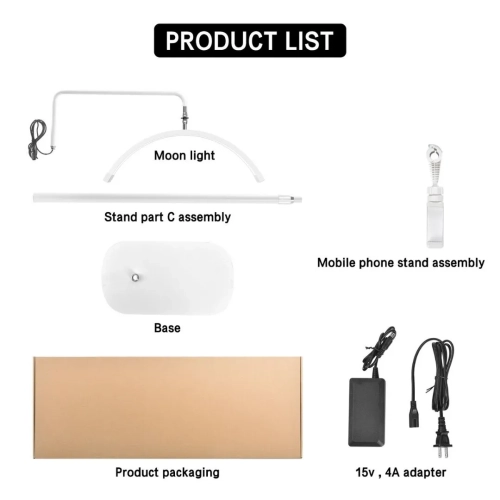 ILLUXE IL16-Half Moon Light -Behandellamp-Wit met glitters technische informatie foto 3