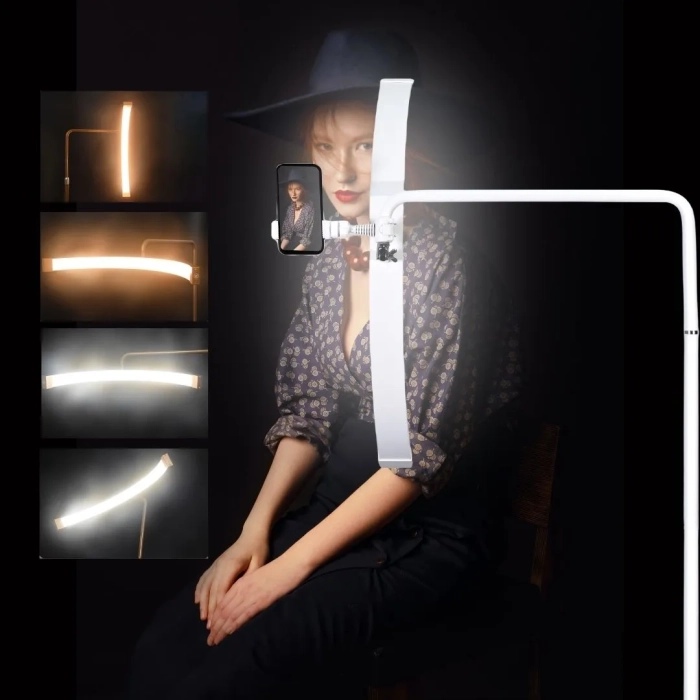 ILLUXE IL16-Half Moon Light -BehandellampILLUXE IL16-Half Moon Light -Behandellamp-Wit met glitters in situatie foto 1