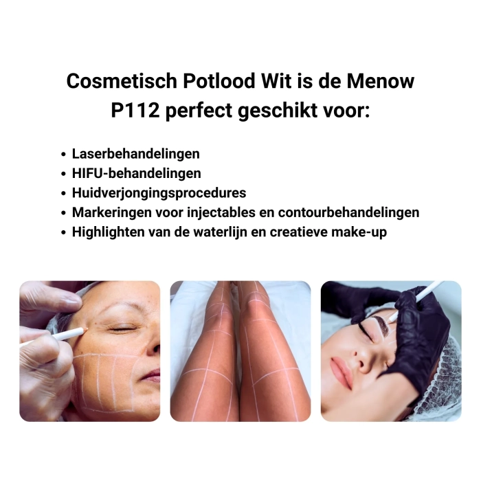 Cosmetisch Potlood Wit Menow – 12 stuks werking