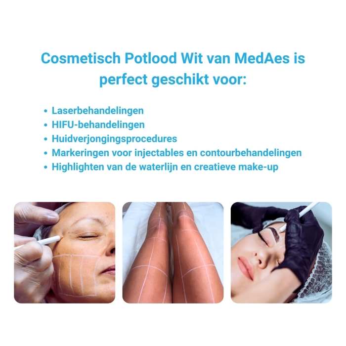 Cosmetisch Potlood Wit – 12 stuks werking