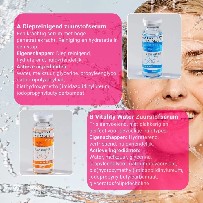 Dr. Meso Pure Fruit Peptide – Professionele Essencekit voor Dieptereiniging, Hydratatie en Huidvernieuwing (7 x 20 ml) MEDAES detail 1