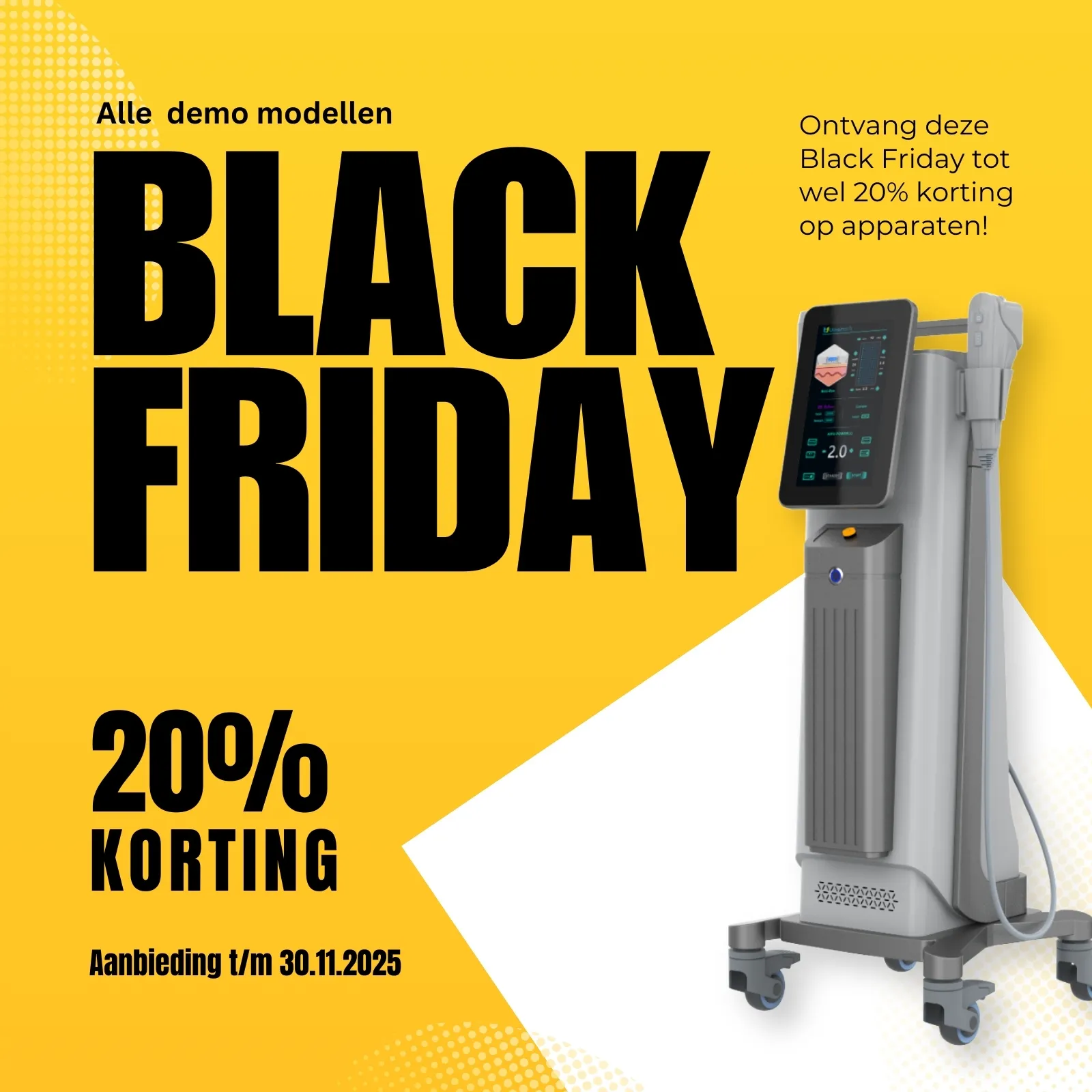 Black Friday 2025 HIFU 8D + RF voor huidverstrakking