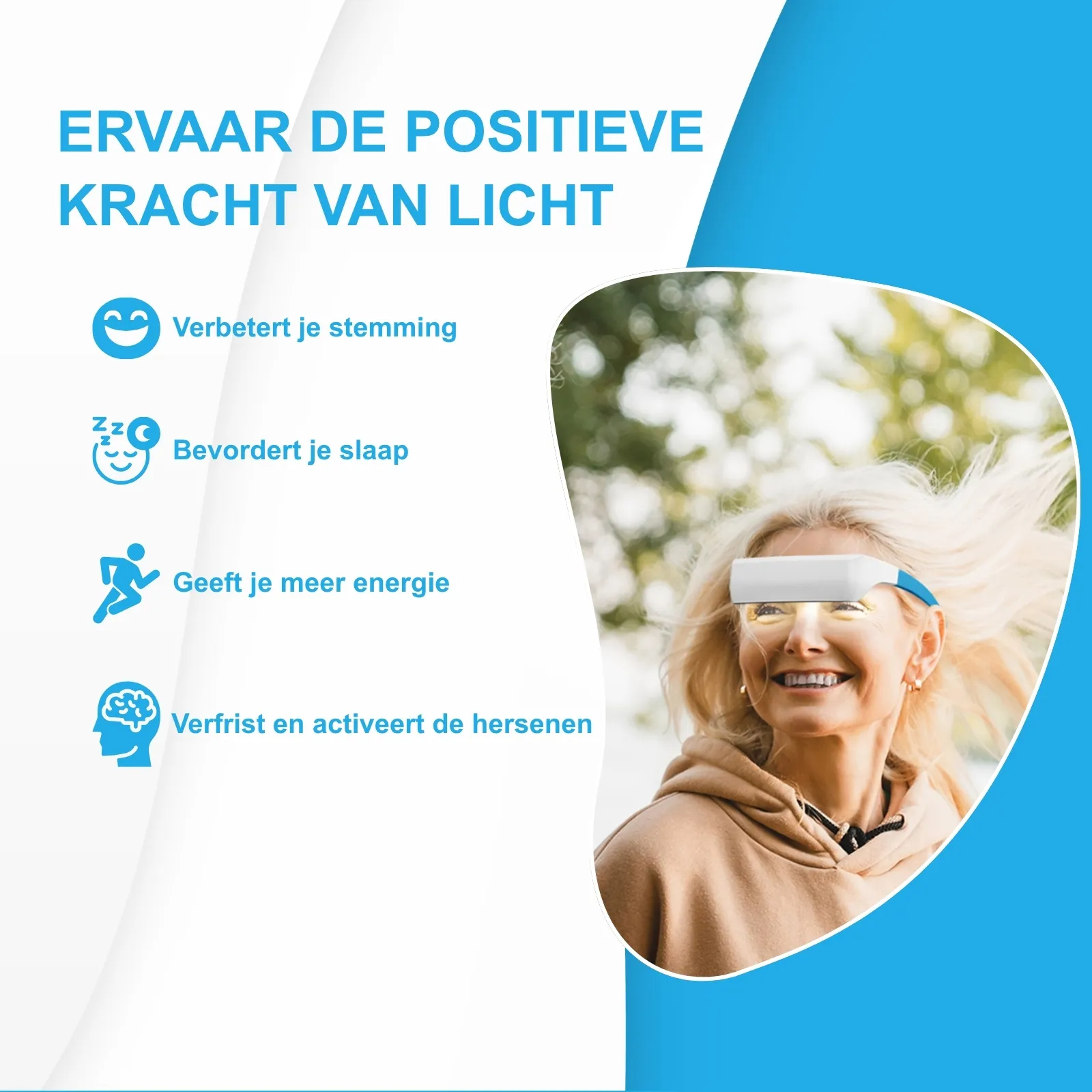 Lichttherapiebril MA48PRO van MedAes voordeel