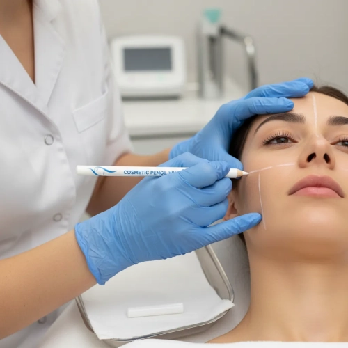 MedAes Huidpotlood Wit – 12 Stuks – Professioneel Markeerpotlood voor HIFU & Laser, HIFU behandeling