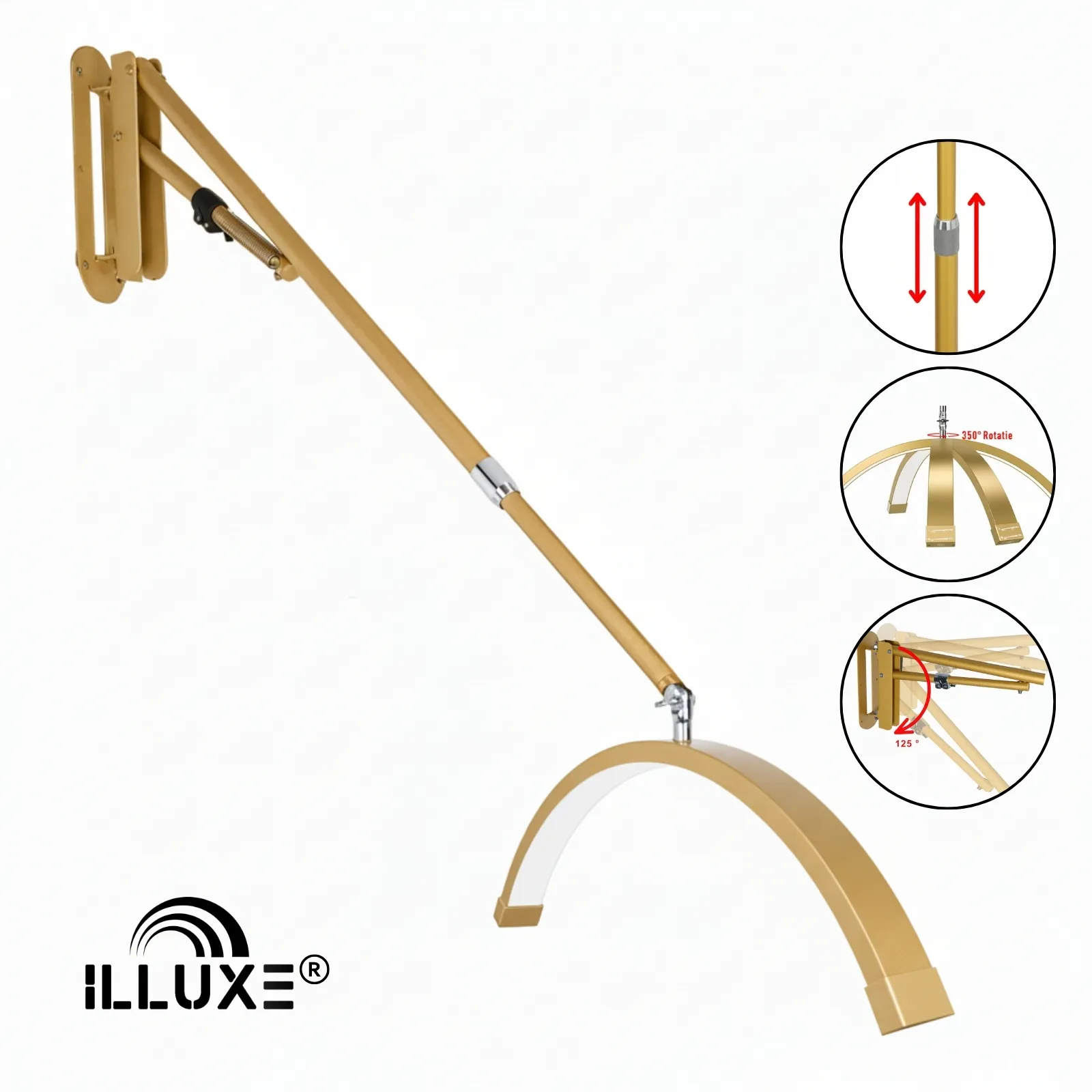 LED Moonlight wandlamp Illuxe IL18G - Goud- koop bij MedAes- detail