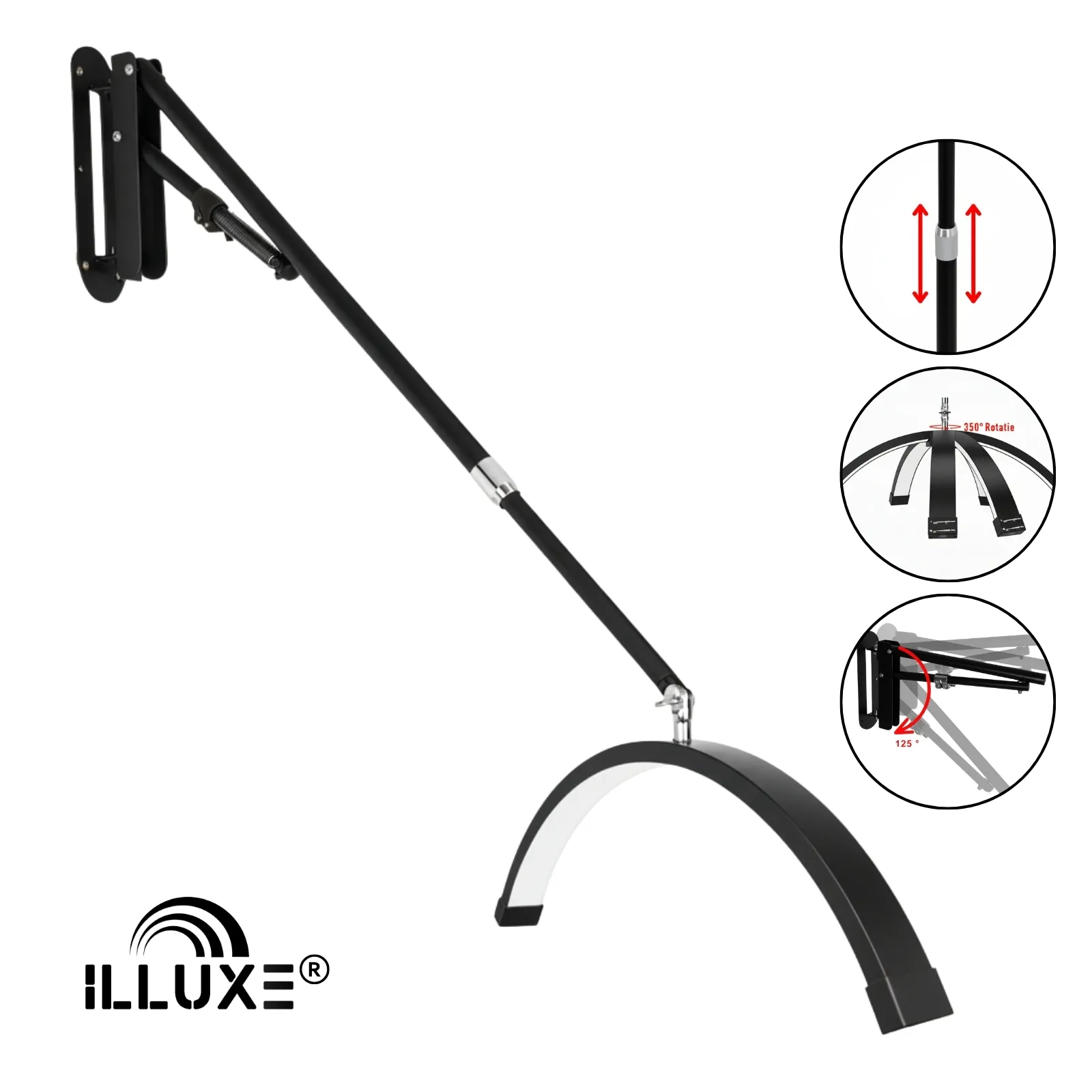 LED Moonlight wandlamp Illuxe IL18Z - Zwart- koop bij MedAes- detail