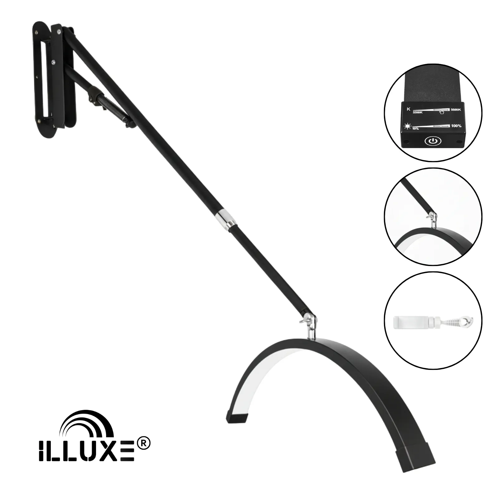 LED Moonlight wandlamp Illuxe IL18Z - Zwart- koop bij MedAes, product foto