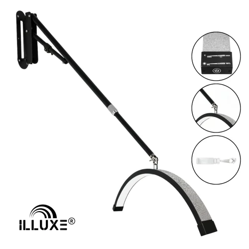 LED Moonlight wandlamp Illuxe IL18ZG - Zwart met glitters- koop bij MedAes, product foto