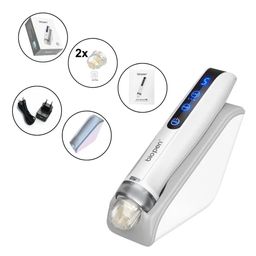 Bio Pen Q2 voor EMS Elektroporatie Microneedling LED Therapie in verpakking