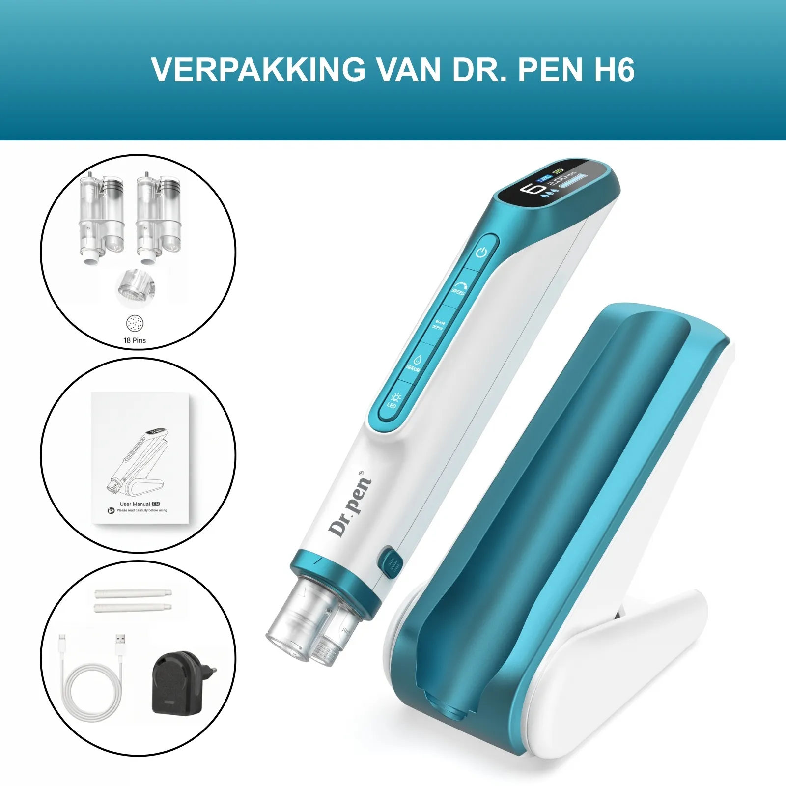Dr. pen Hydrapen H6 - Blauw verpakking