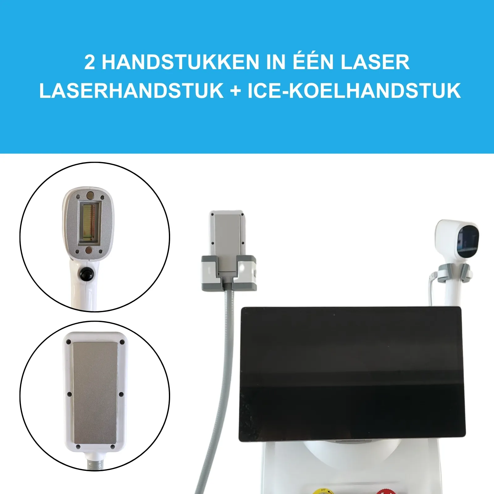 Medilux ICE Diode 4W – Diode laser voor pijnloze en effectieve permanente ontharing 2 handstukken in één laser
