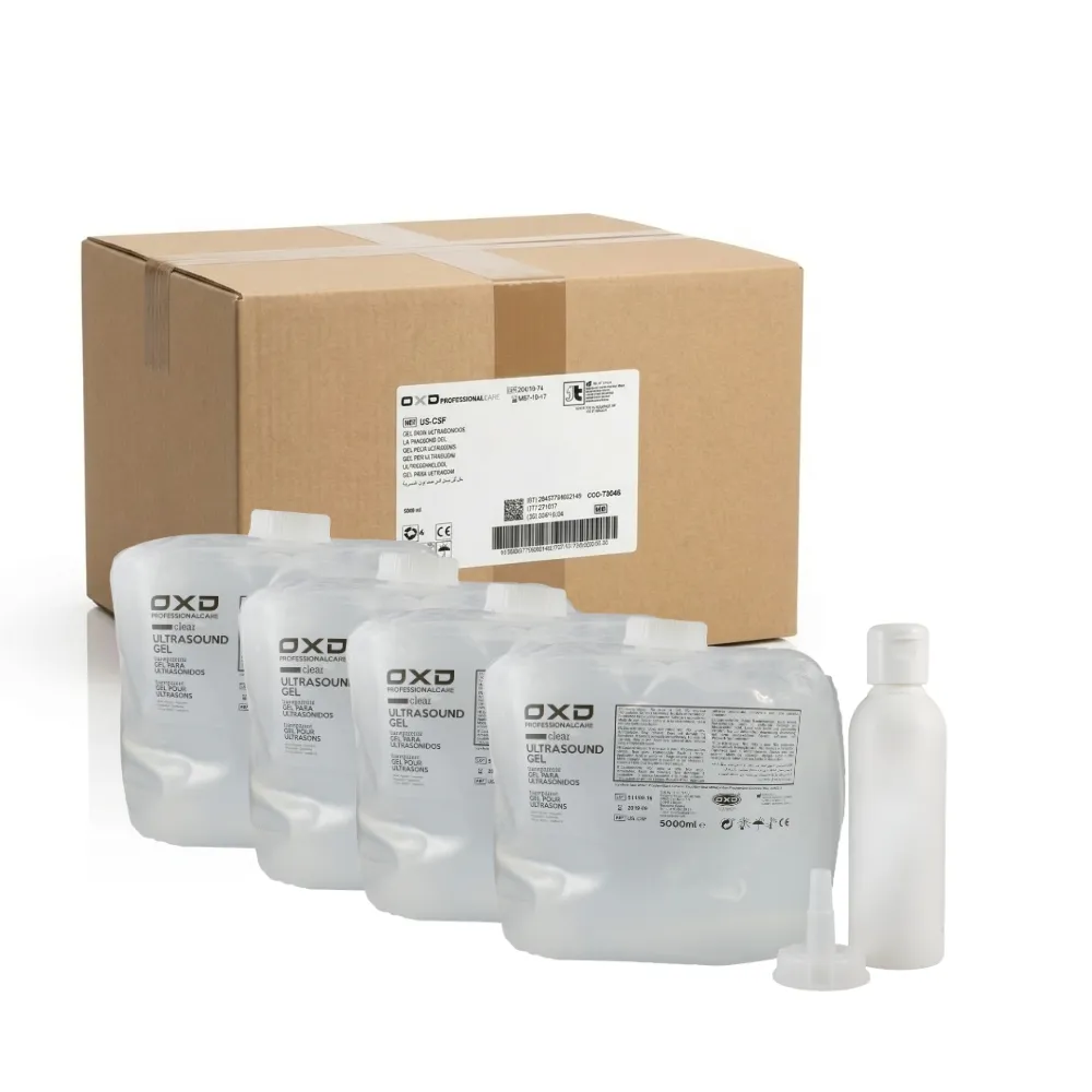 OXD Ultrasound Gel voor IPL en diode laser – Transparant – 5000ml – in plastic zak 4x5l