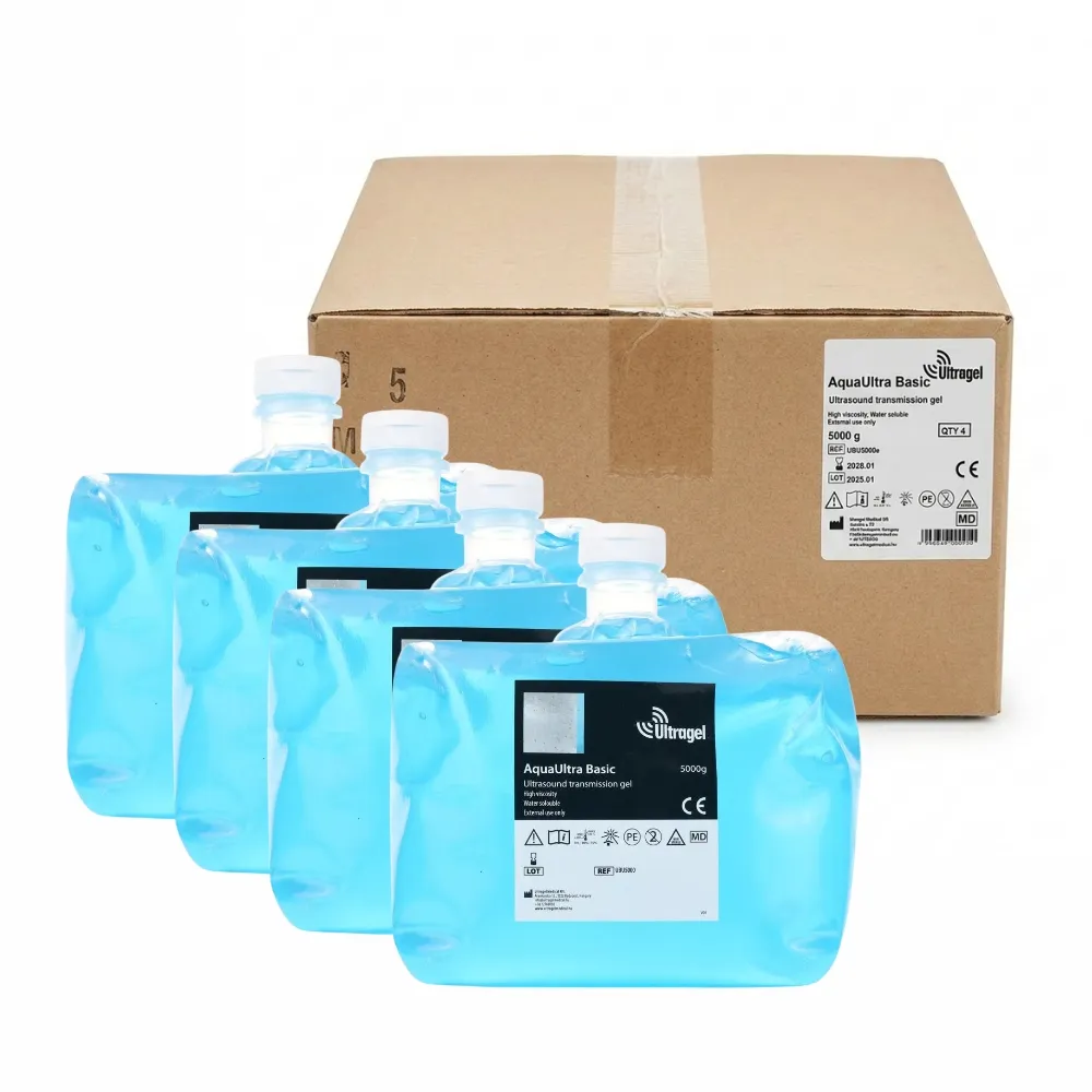 Ultragel AquaUltra Ultrasound Gel voor RF; HIFU en EMS – Blauw – 5000ml – in plastic zak 4x5l