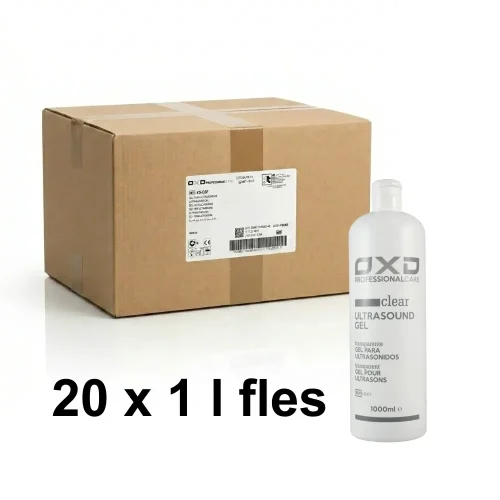 OXD Ultrasound Gel voor IPL en diode laser – Transparant – 1000ml fles- doos 20x 1l