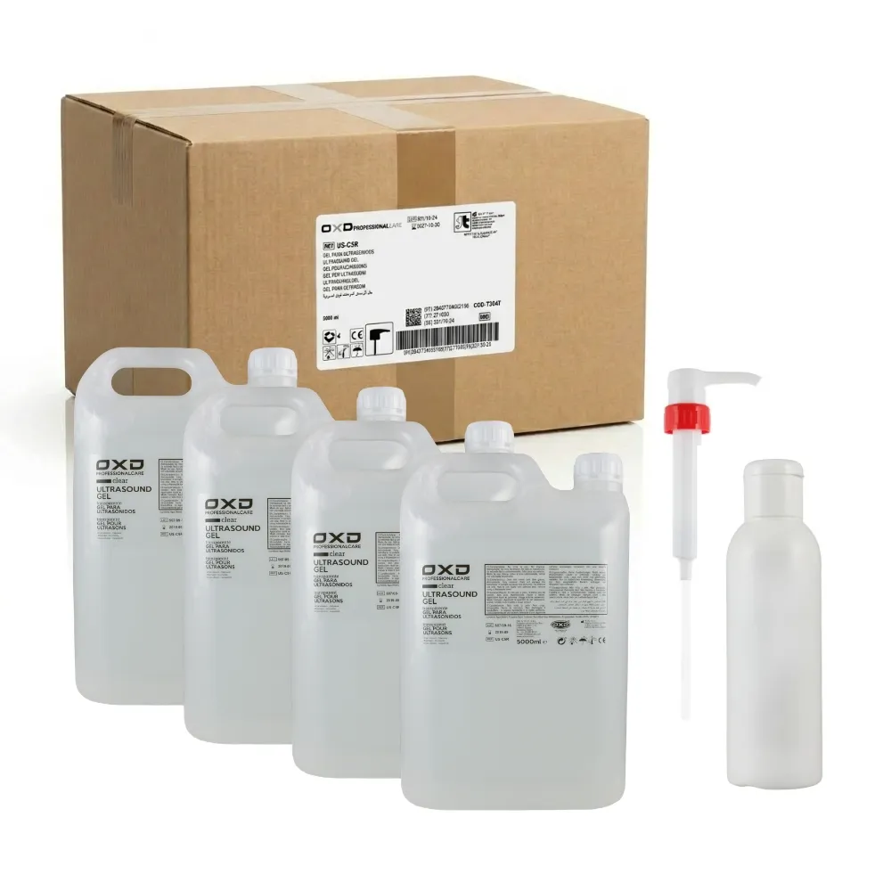 OXD Ultrasound Gel voor IPL en diode laser – Transparant – 5000ml – container Gratis navulflesje en doseerpomp