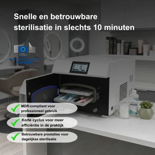 Quadra-S Elite Autoclaaf 10 Min. Cyclus en Japanse Pomp sterilisatie in 10 minuten